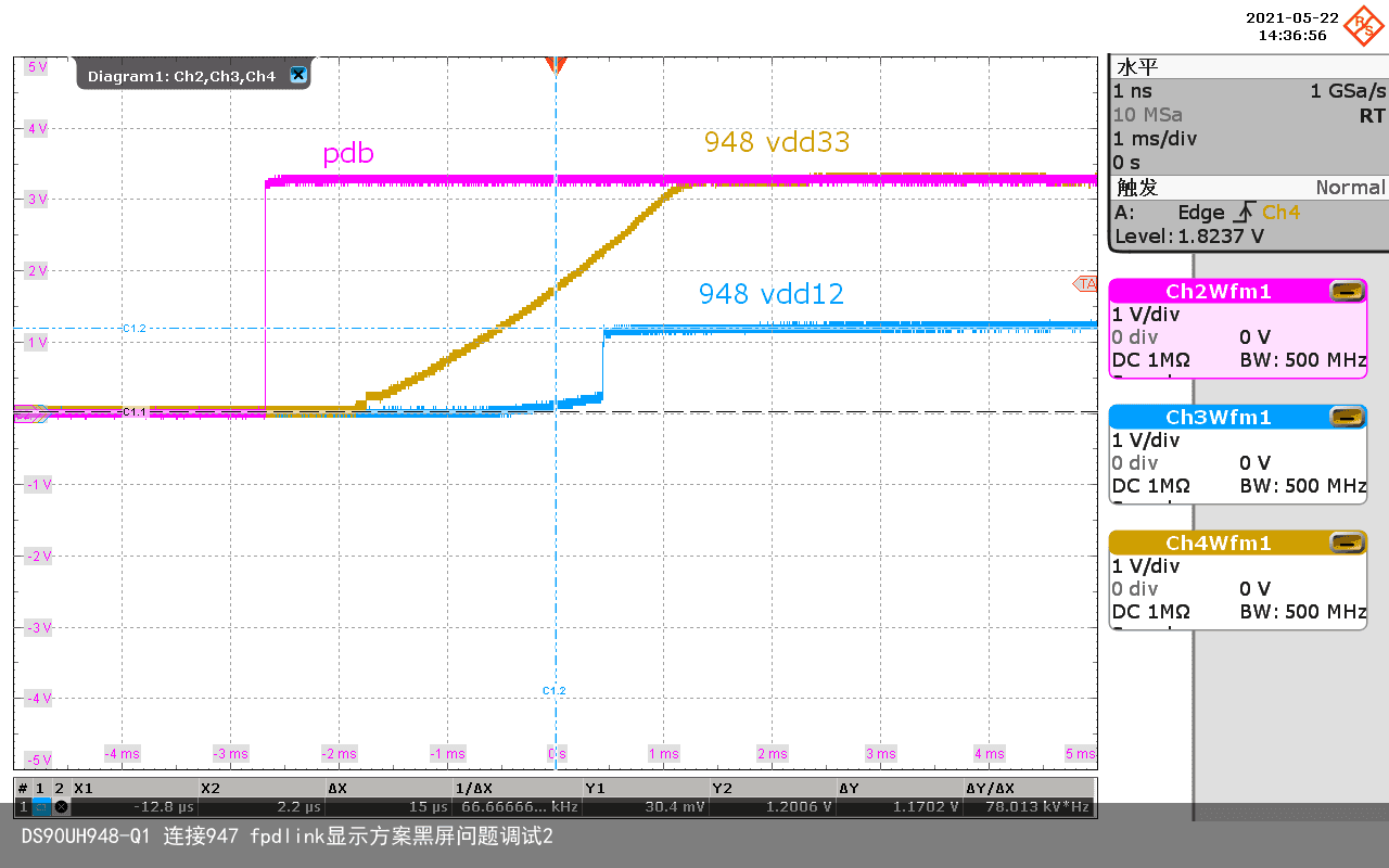 DS90UH948-Q1 连接947 fpdlink显示方案黑屏问题调试2