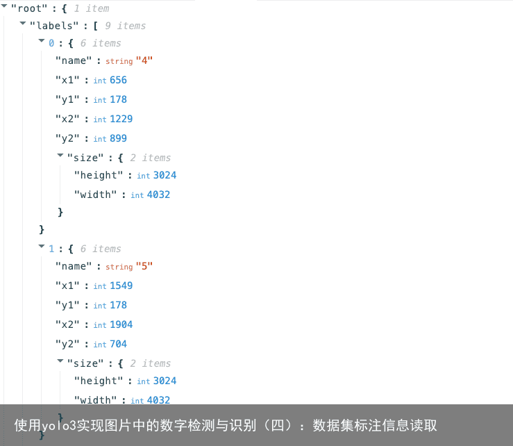 使用yolo3实现图片中的数字检测与识别（四）：数据集标注信息读取