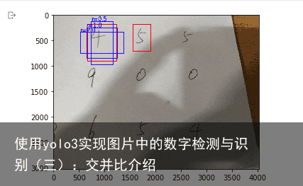 使用yolo3实现图片中的数字检测与识别（三）：交并比介绍3