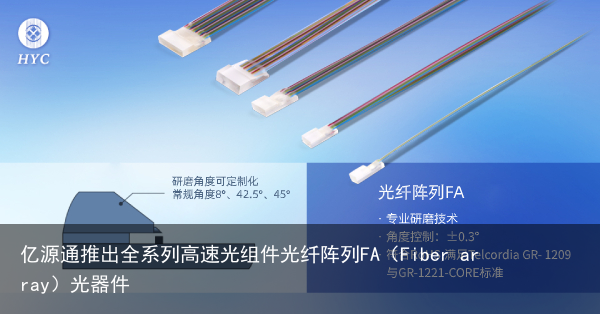 亿源通推出全系列高速光组件光纤阵列FA（Fiber array）光器件