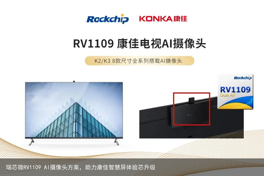 瑞芯微RV1109 AI摄像头方案，助力康佳智慧屏体验芯升级