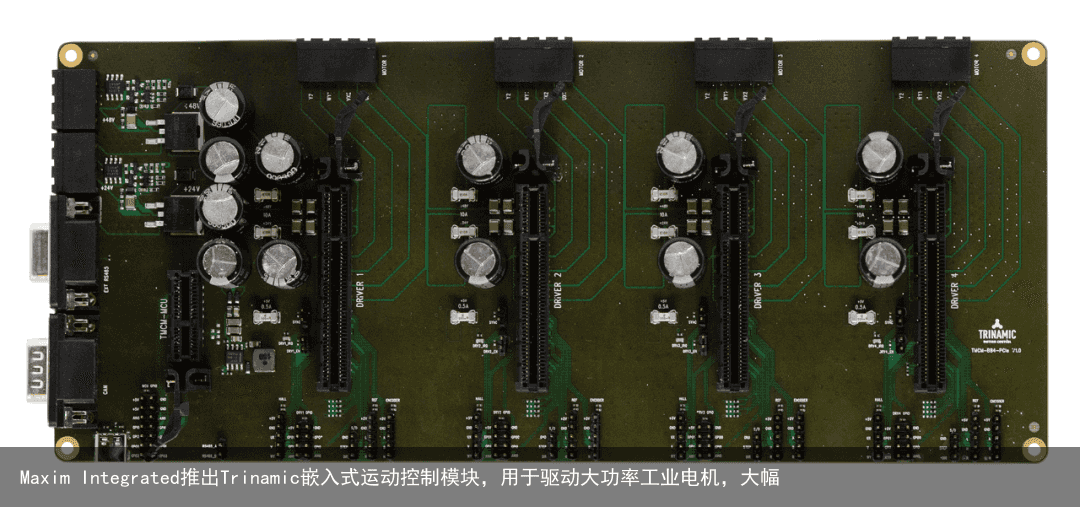 Maxim Integrated推出Trinamic嵌入式运动控制模块，用于驱动大功率工业电机，大幅6