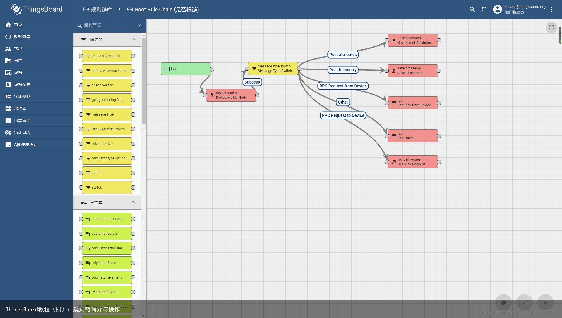 ThingsBoard教程（四）：规则链简介与操作8