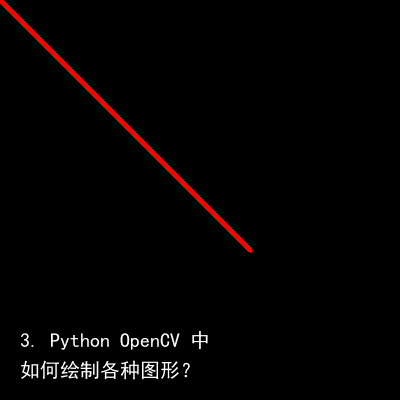 3. Python OpenCV 中如何绘制各种图形？