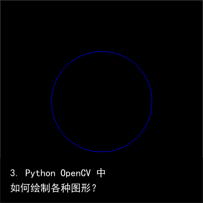 3. Python OpenCV 中如何绘制各种图形？1