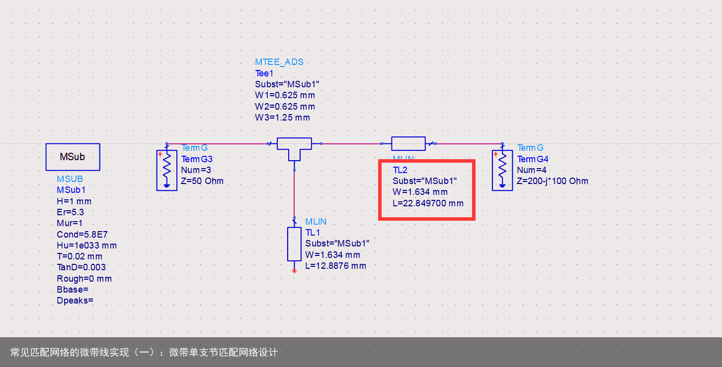 常见匹配网络的微带线实现（一）：微带单支节匹配网络设计17