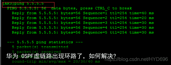 华为 OSPF虚链路出现环路了，如何解决?5