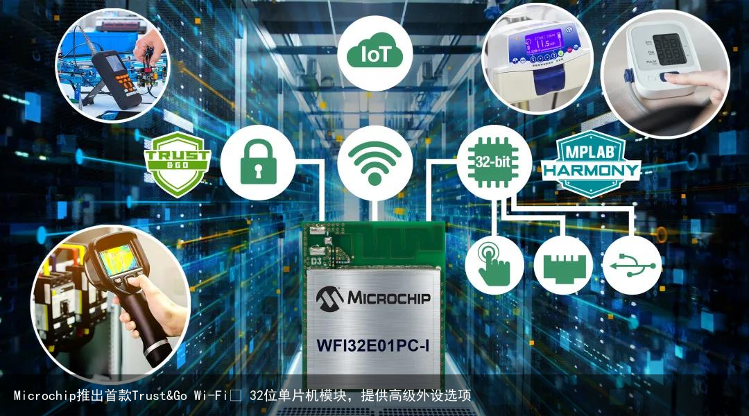 Microchip推出首款Trust&Go Wi-Fi® 32位单片机模块，提供高级外设选项