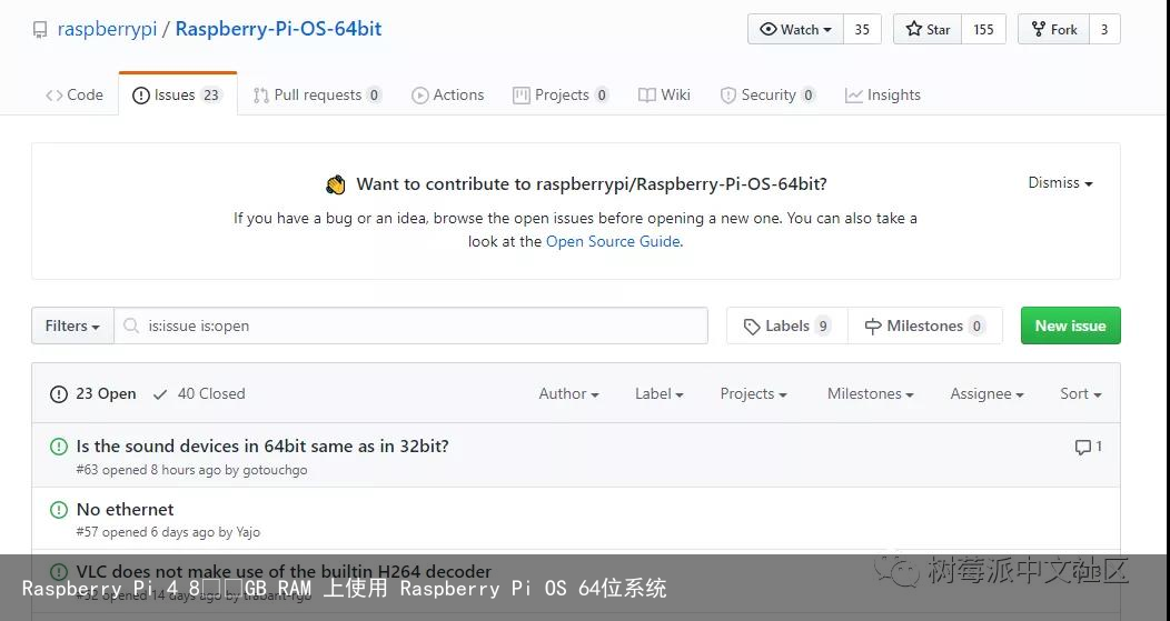 Raspberry Pi 4 8​​GB RAM 上使用 Raspberry Pi OS 64位系统