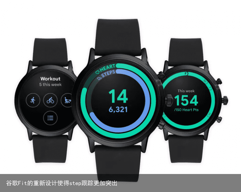 谷歌Fit的重新设计使得step跟踪更加突出