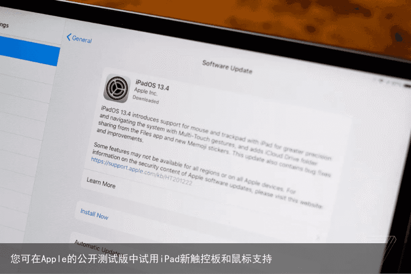 您可在Apple的公开测试版中试用iPad新触控板和鼠标支持
