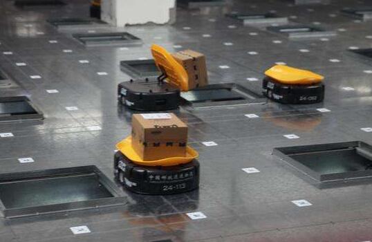 邮政用AGV机器人分拣邮包 载重半吨可用平板操作3
