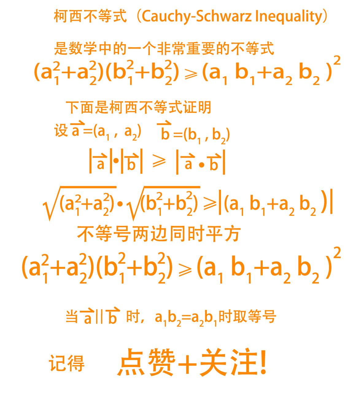柯西不等式，一分钟学会柯西不等式，你会证明和使用吗？